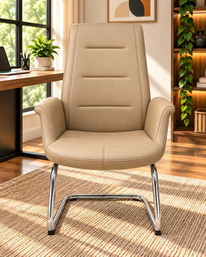 Modern Black Padded Visitor Chair