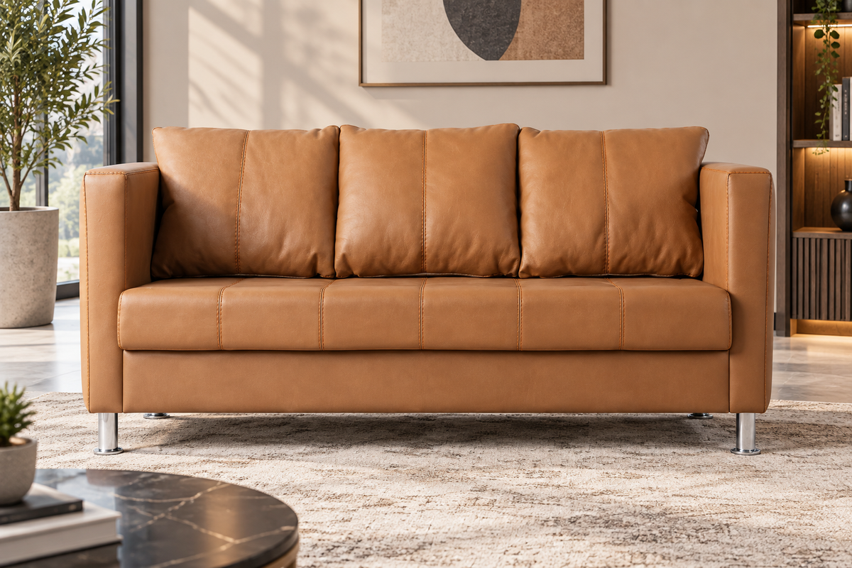 Modern Sofa with Plush Cushions & Sleek Design