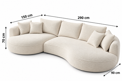Modern Curved Sectional Sofa