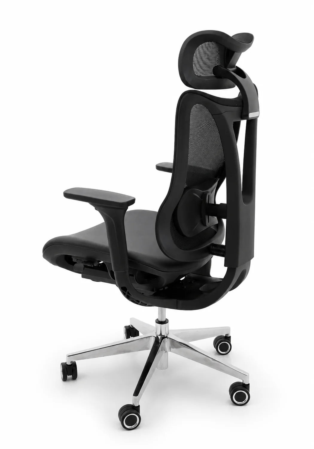 Contemporary High-Back Mesh Office Chair with Adjustable Headrest