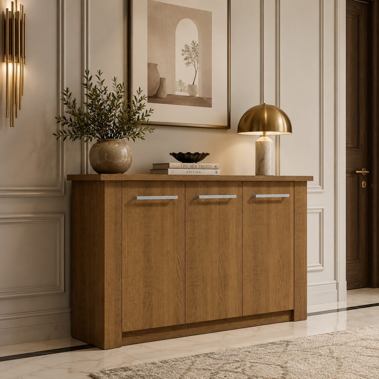 Buffet Sideboard with 3 Doors, Dining Room Furniture