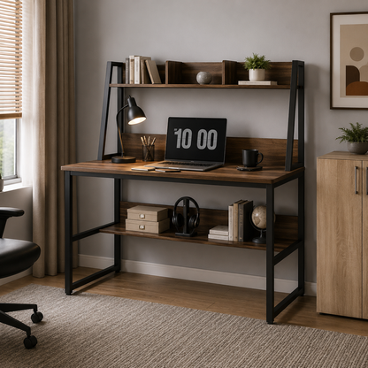 Computer Desk with Hutch