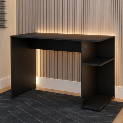 Compact Gaming Computer Desk with 2 Shelves