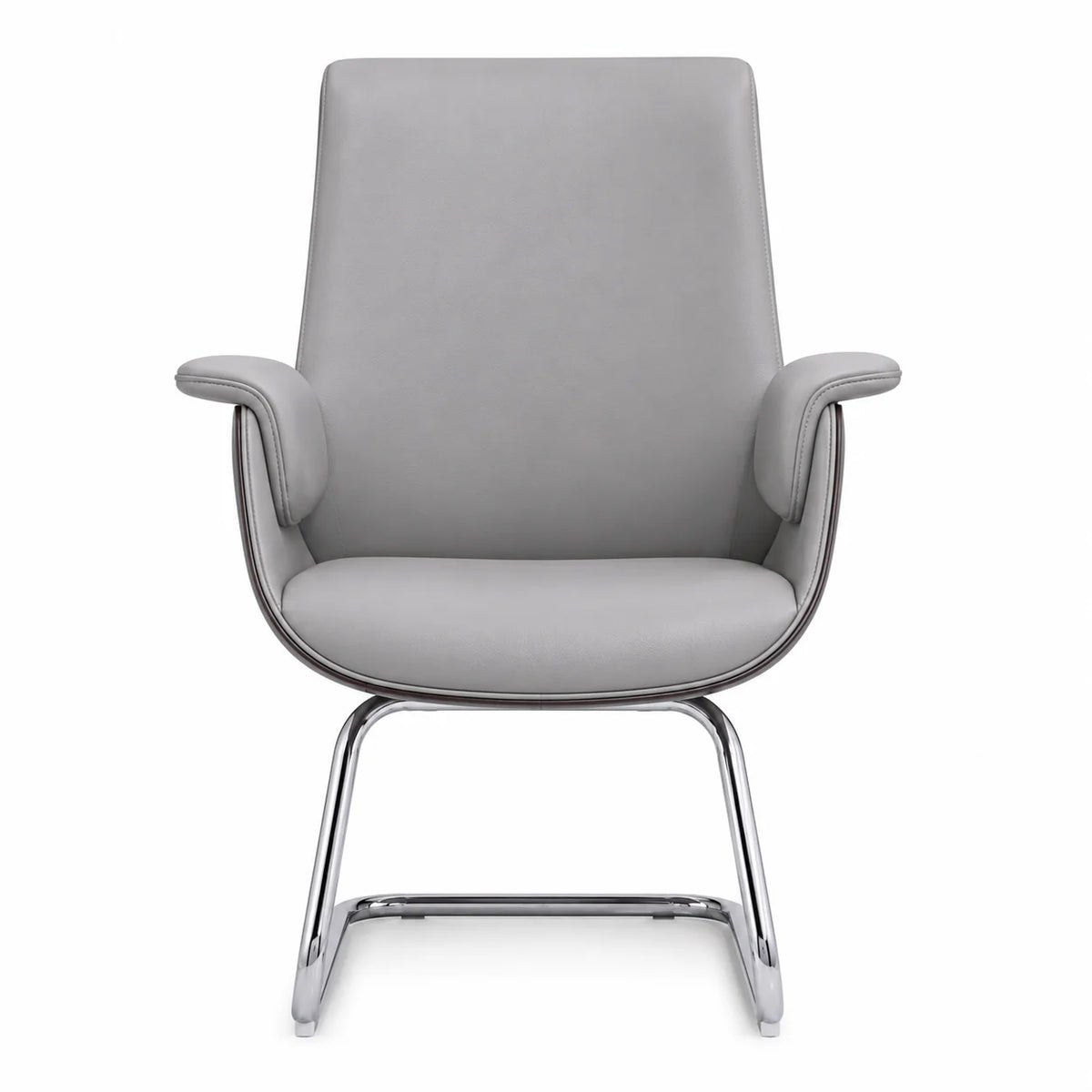 Modern High-Back Conference Chair with Padded Armrests