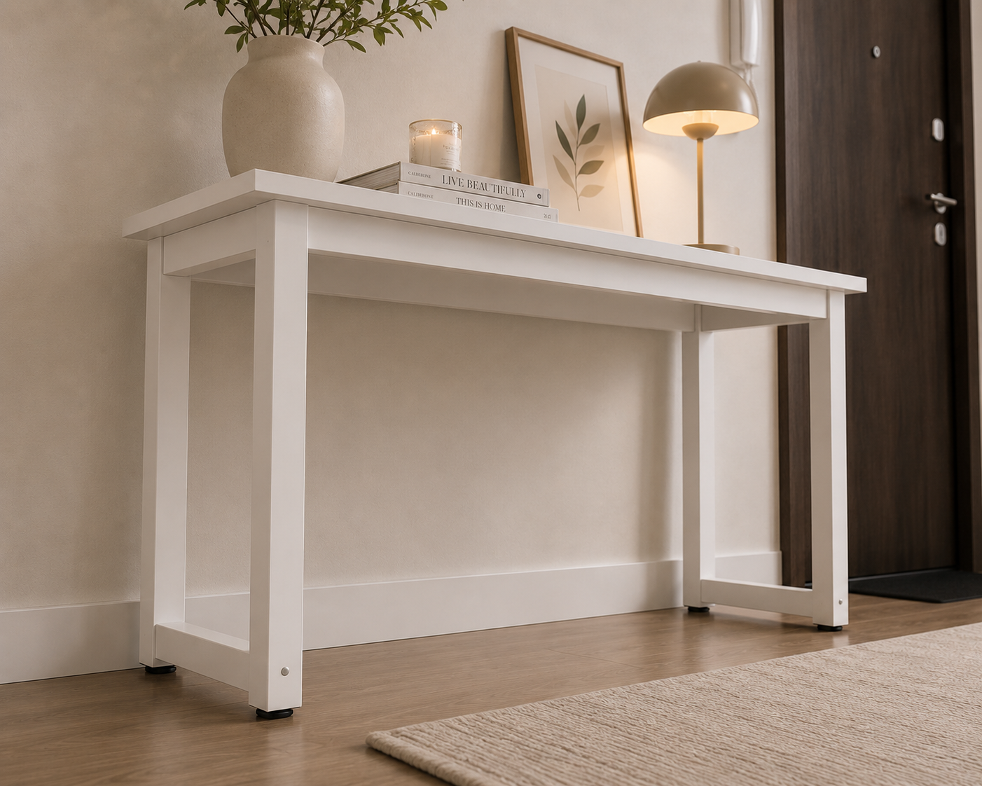 Computer Desk, 63 inch Large Office Desk Computer Table Study Writing Desk for Home Office