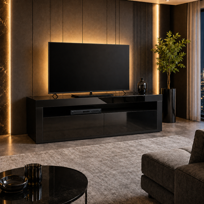 BRG1550 LED TV Stand Cabinet Unit with Blue LED Lights