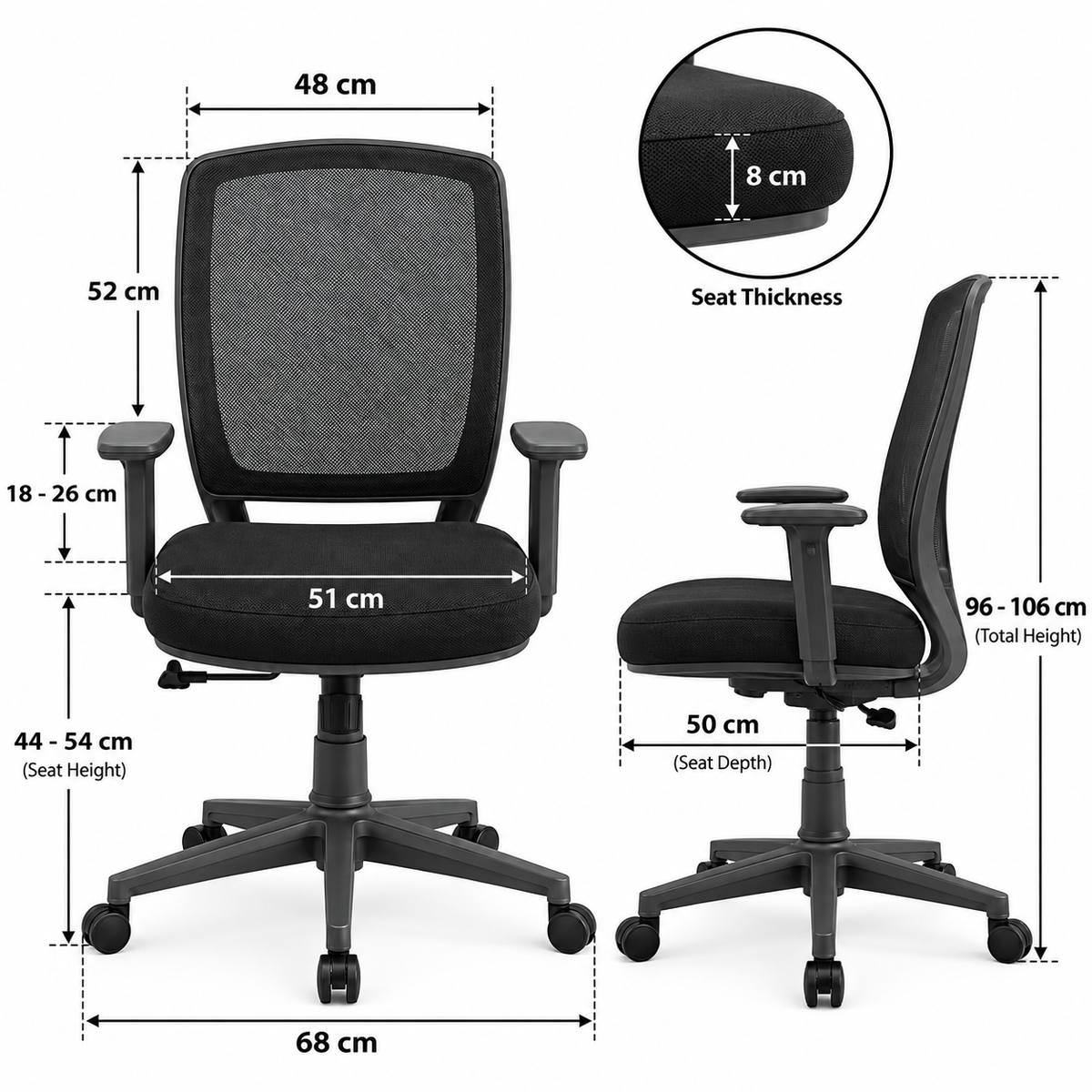 Contemporary Breathable Mesh Task Chair