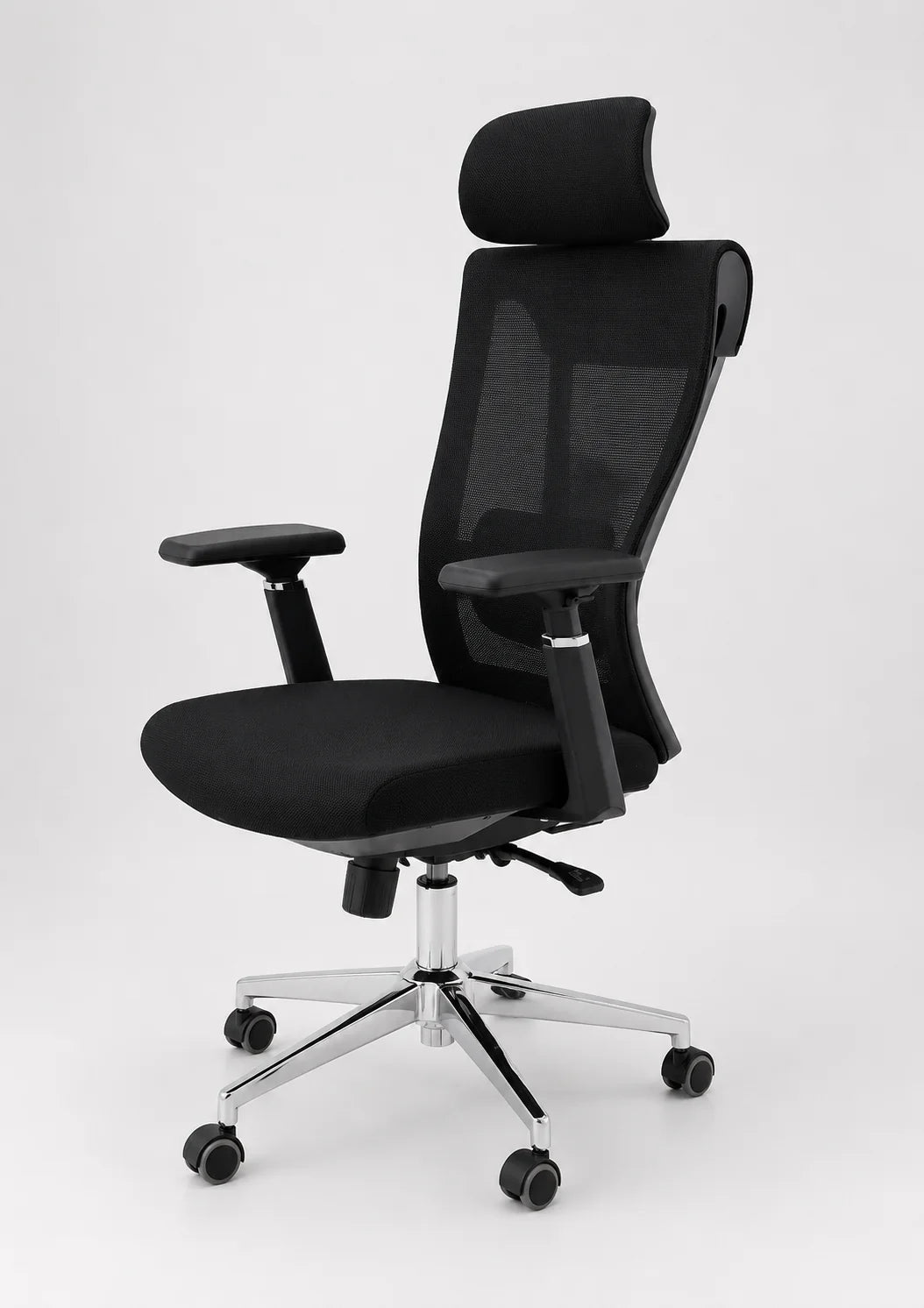 Modern Black High-Back Ergonomic Mesh Office Chair