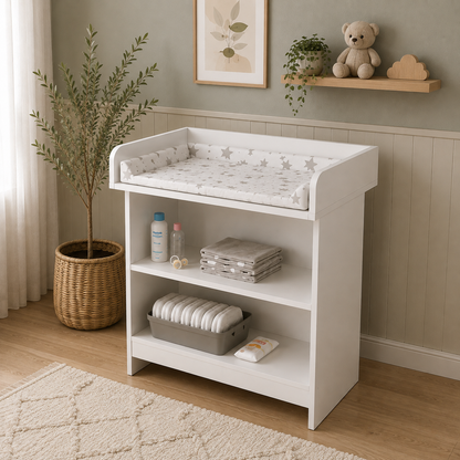 Modern Baby Changing Table with Storage