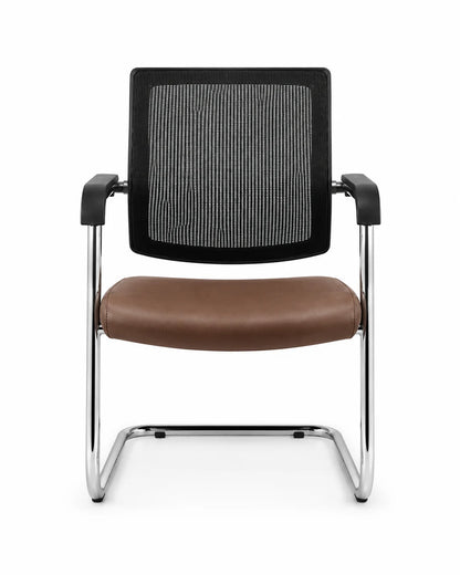 Modern Black Mesh Visitor Office Chair