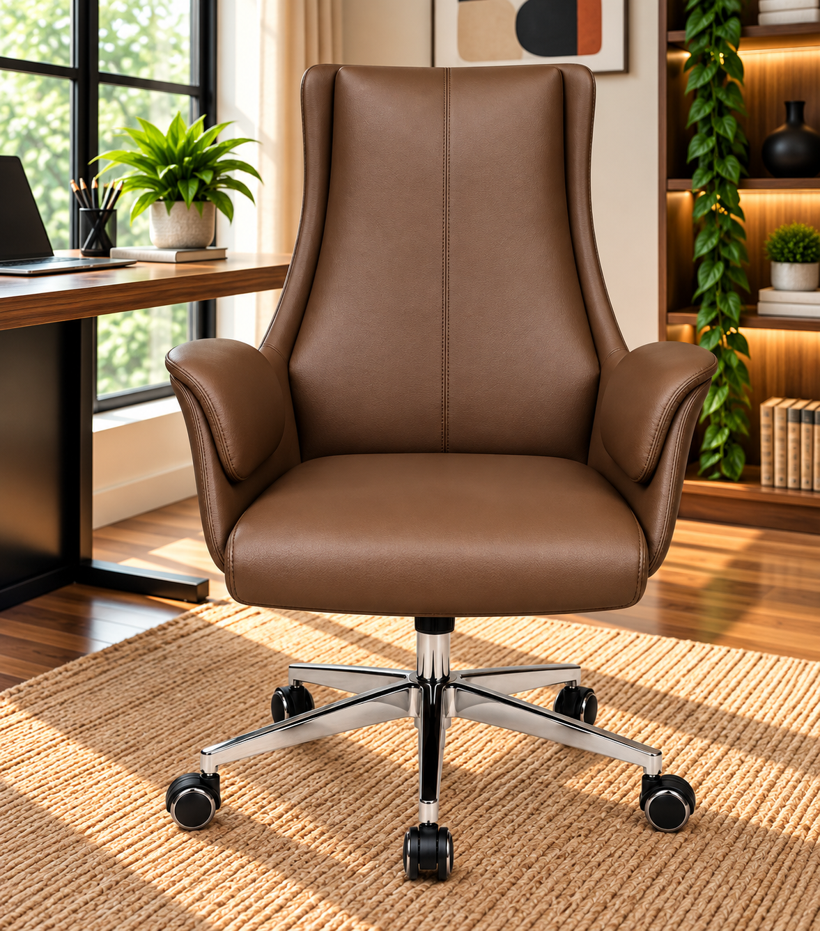 Modern Black High-Back Executive Office Chair