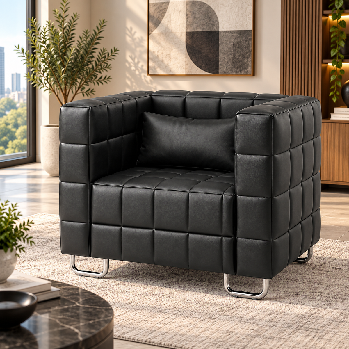 Luxury Padded Accent Armchair