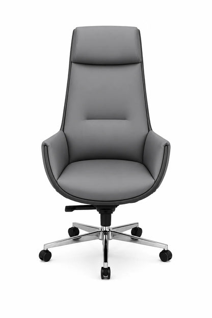 Executive High-Back Office Chair with Integrated Headrest