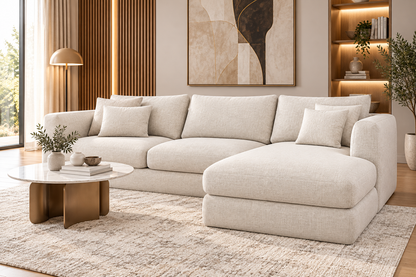 Modern L-Shaped Sectional Sofa with Chaise
