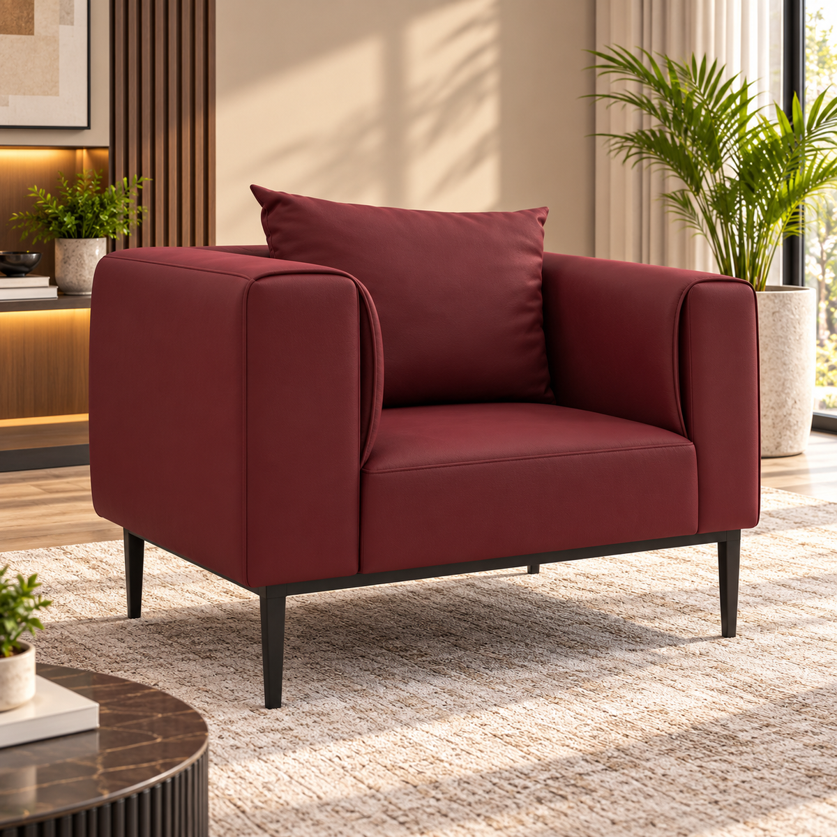 Modern Upholstered Accent Armchair