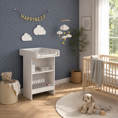 Leo Baby Changing Table White