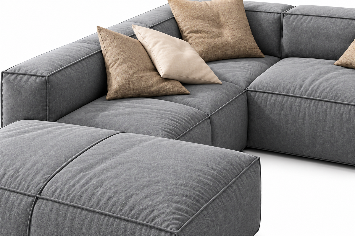 Modern Modular L-Shaped Sectional Sofa