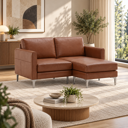 Modern L-Shaped Sofa with Chaise