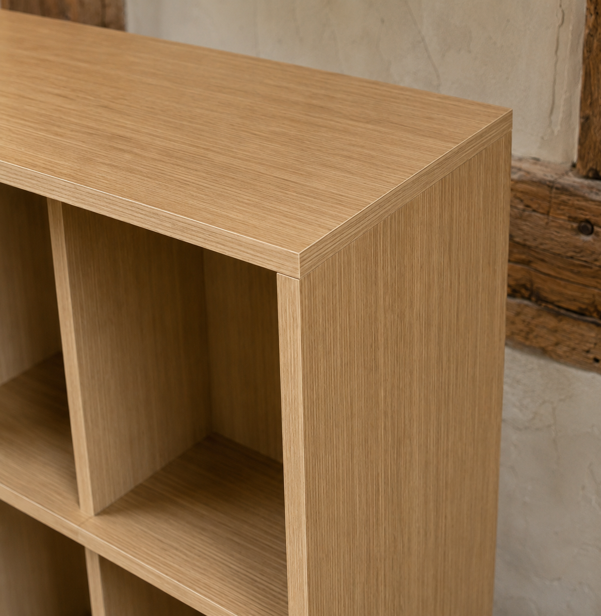 Vida Designs Durham Cube Bookcase Storage Organiser Living Room Bookshelf Home Office Furniture (9 Cube, Oak)