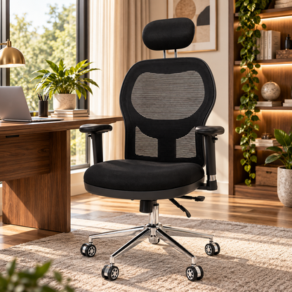 Ergonomic Mesh Office Chair with Adjustable Headrest