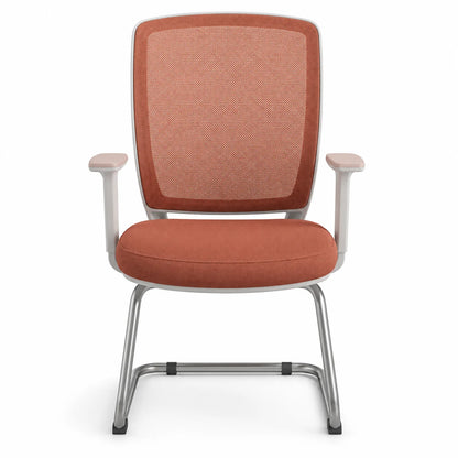 Modern Mesh Visitor Chair with Padded Seat