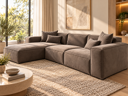Modern L-Shaped Sectional Sofa with Chaise