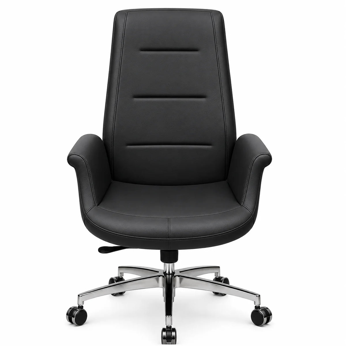 Modern Luxury Executive Chair with Chrome Five-Star Base