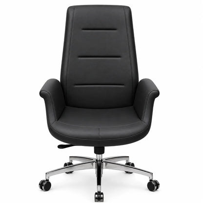 Modern Luxury Executive Chair with Chrome Five-Star Base