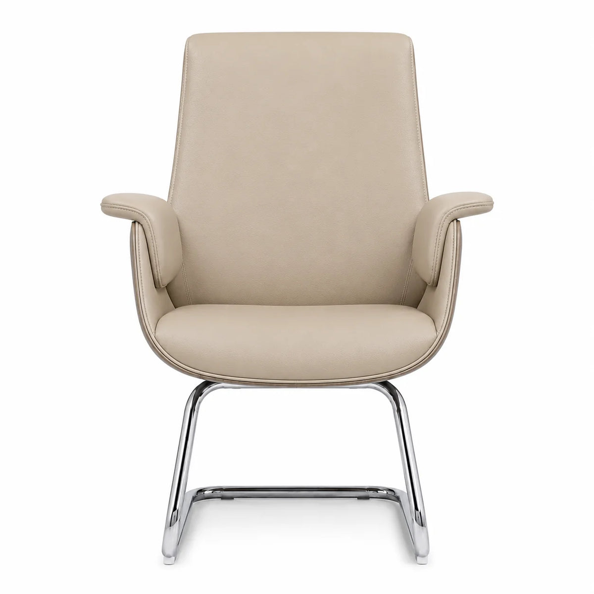 Modern High-Back Conference Chair with Padded Armrests