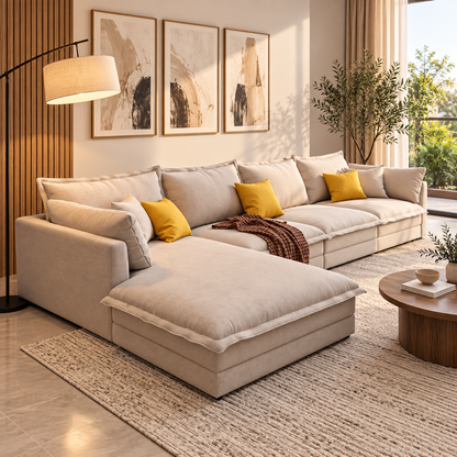 Modern L-Shaped Sectional Sofa