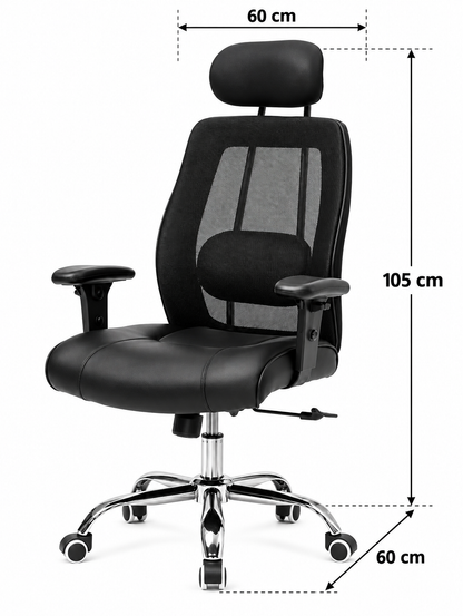 Ergonomic Mesh Office Chair with Adjustable Headrest & Lumbar Support