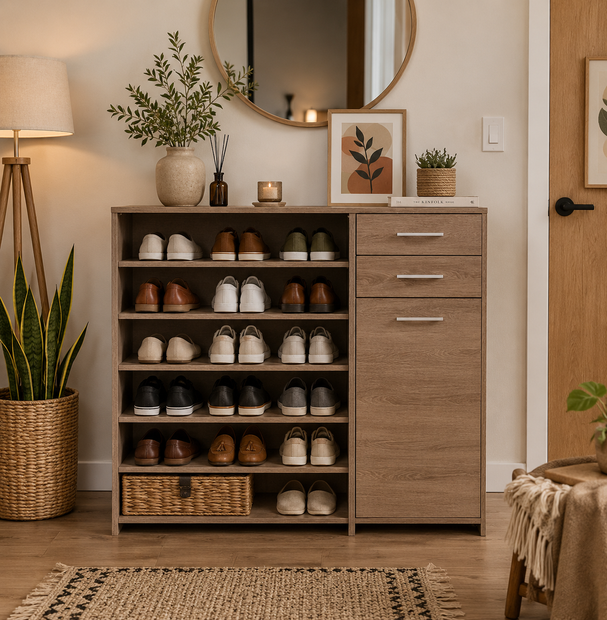 Ifurniture Wooden Shoe Organizer
