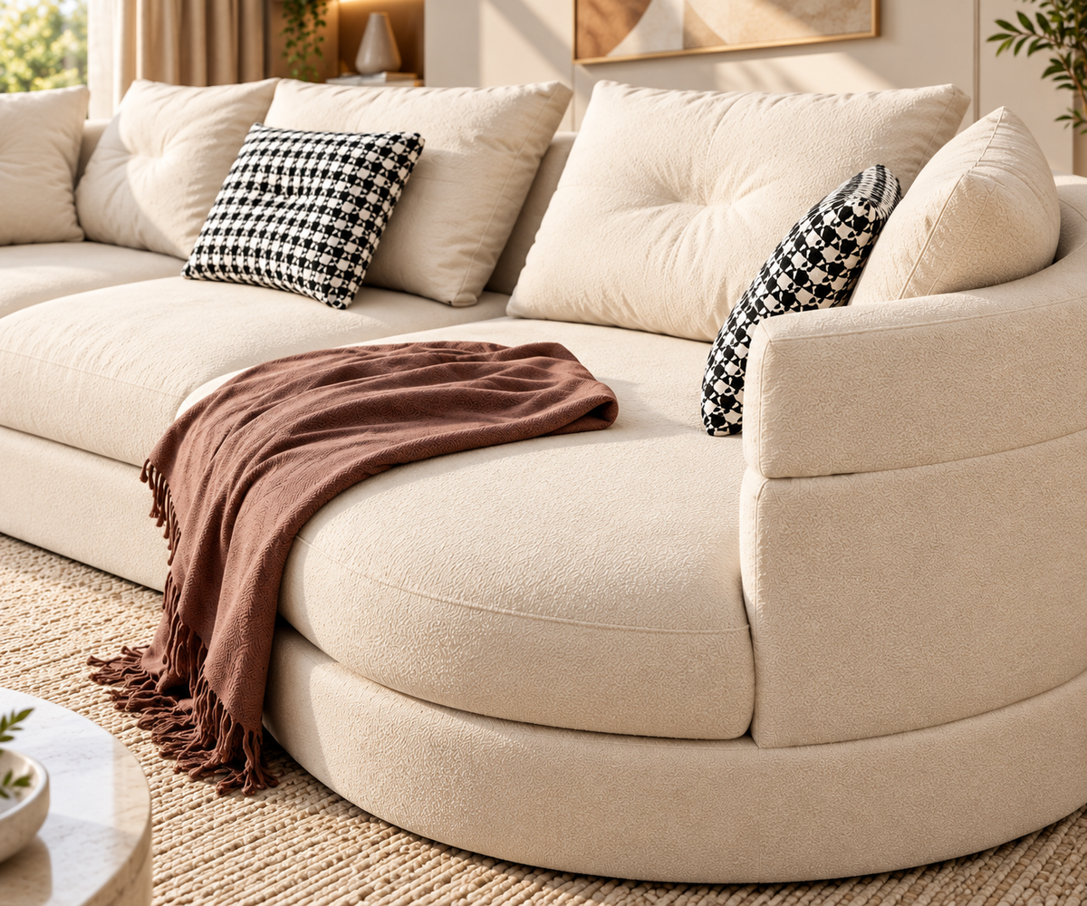 Modern Curved Sectional Sofa