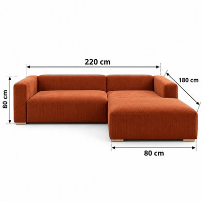 Modern L-Shaped Sectional Sofa with Chaise