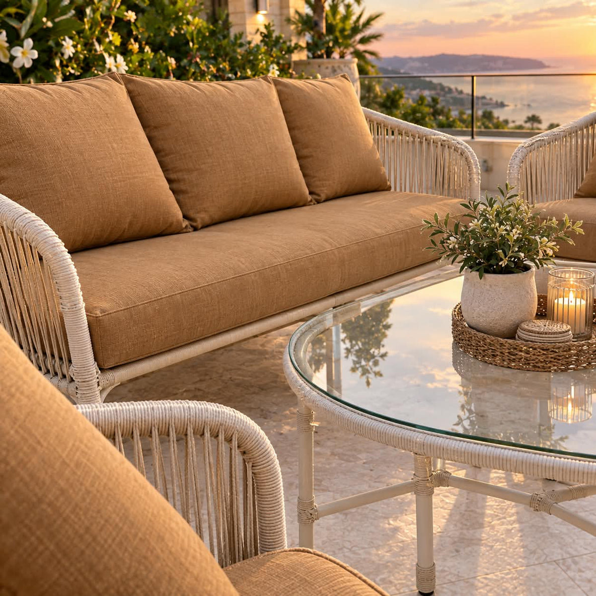 Modern Outdoor Woven Patio Furniture Set