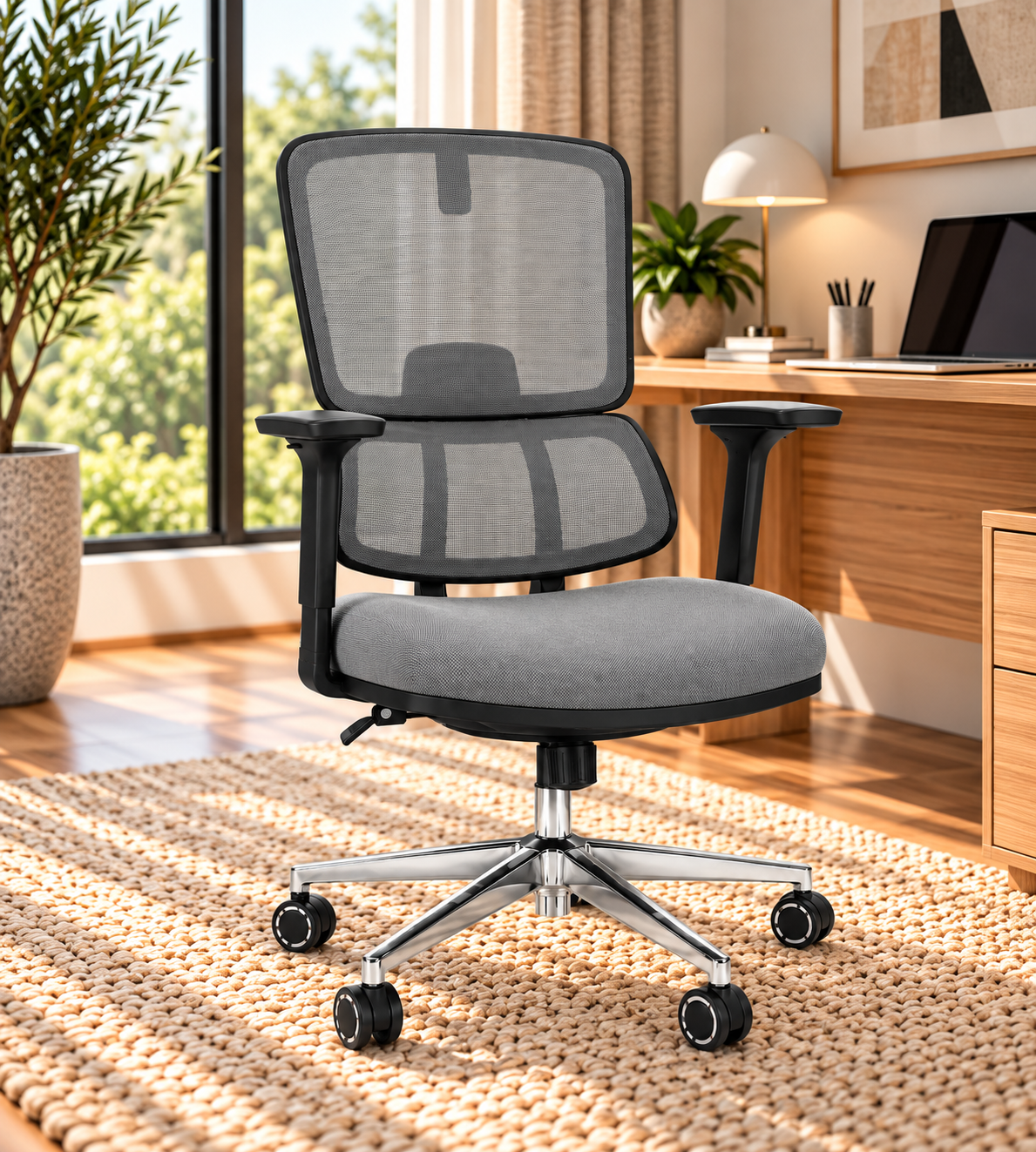 Modern Ergonomic Mesh Office Chair with Adjustable Armrests