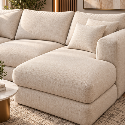 Modern L-Shaped Sectional Sofa with Chaise
