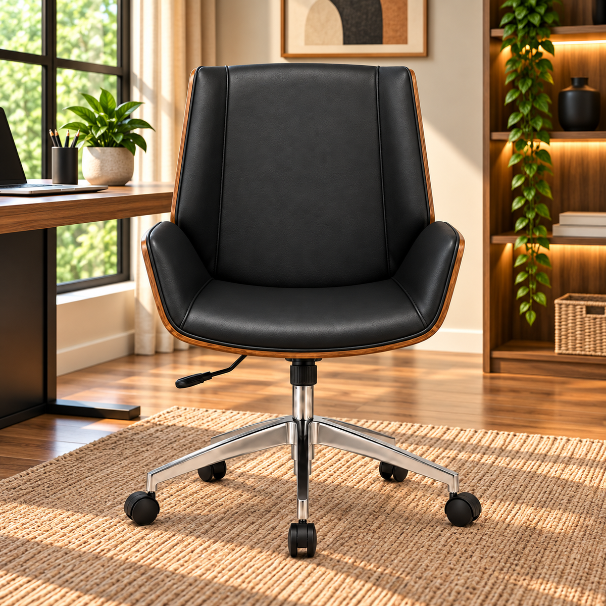 Modern Executive Office Chair with Adjustable Height & Casters