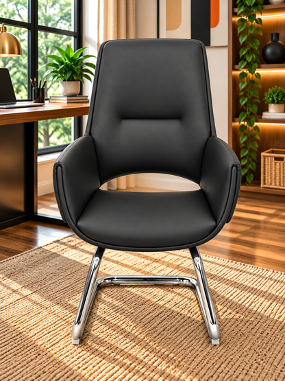 Modern High-Back Padded Visitor Chair