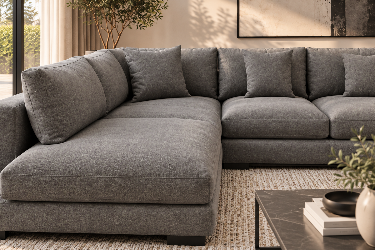 Modern L-Shaped Sectional Sofa with Chaise