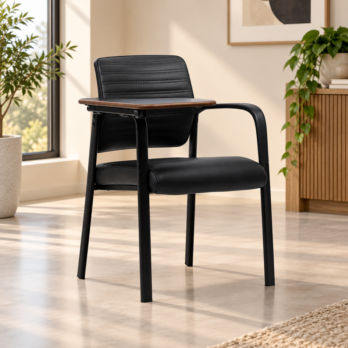 Modern Executive Office Chair with Writing Tablet