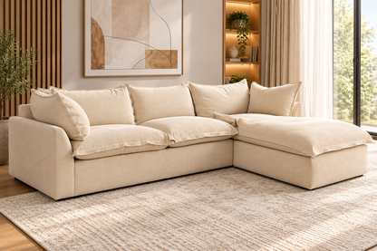 Modern L-Shaped Sectional Sofa with Chaise