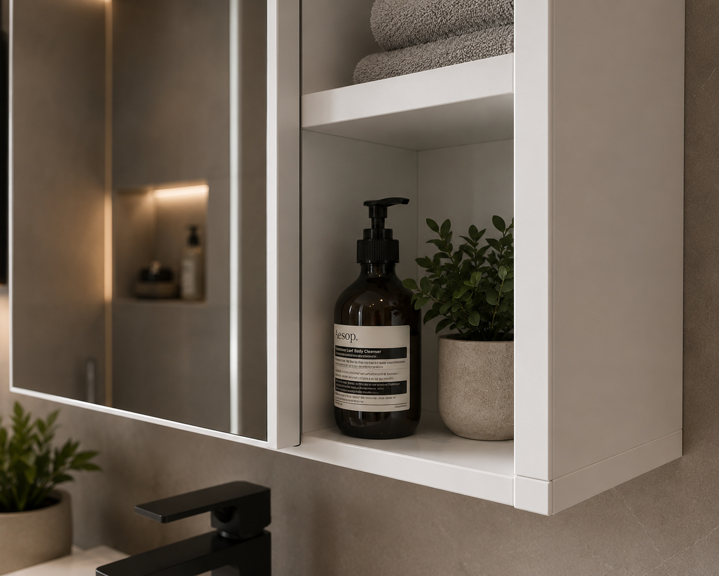 TUKAILAi Bathroom Mirror Cabinet
