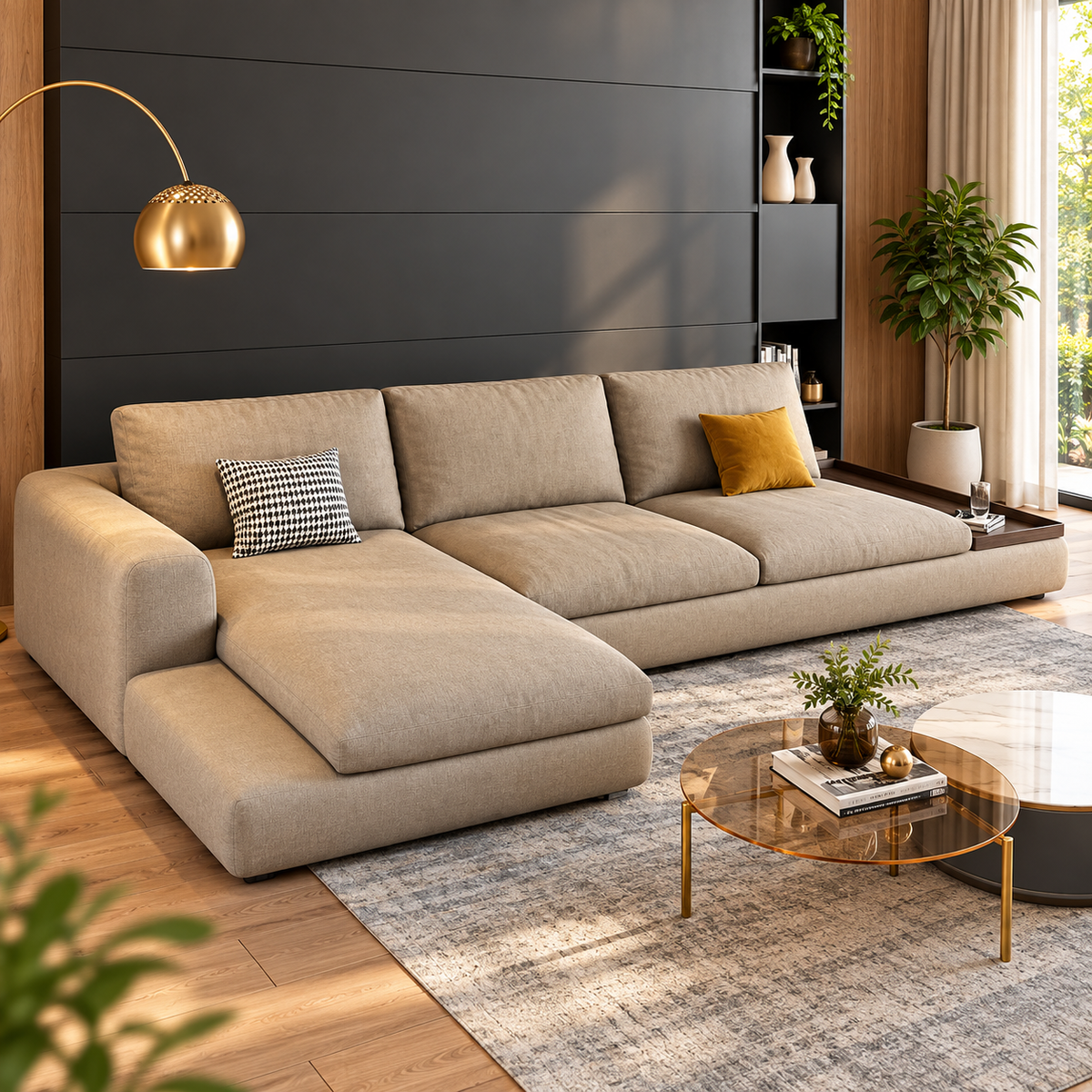 Modern Comfort L-Shaped Sofa