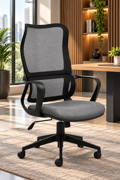 Modern Mesh Office Chair with Adjustable Height and Padded Seat