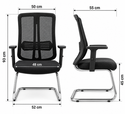 Ergonomic Chair with Mesh Back and Padded Seat