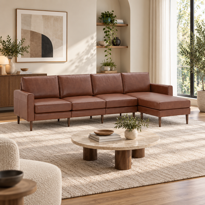 Modern L-Shaped Sectional Sofa with Chaise