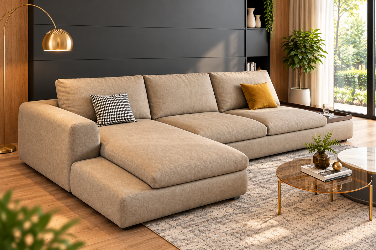 Modern Comfort L-Shaped Sofa