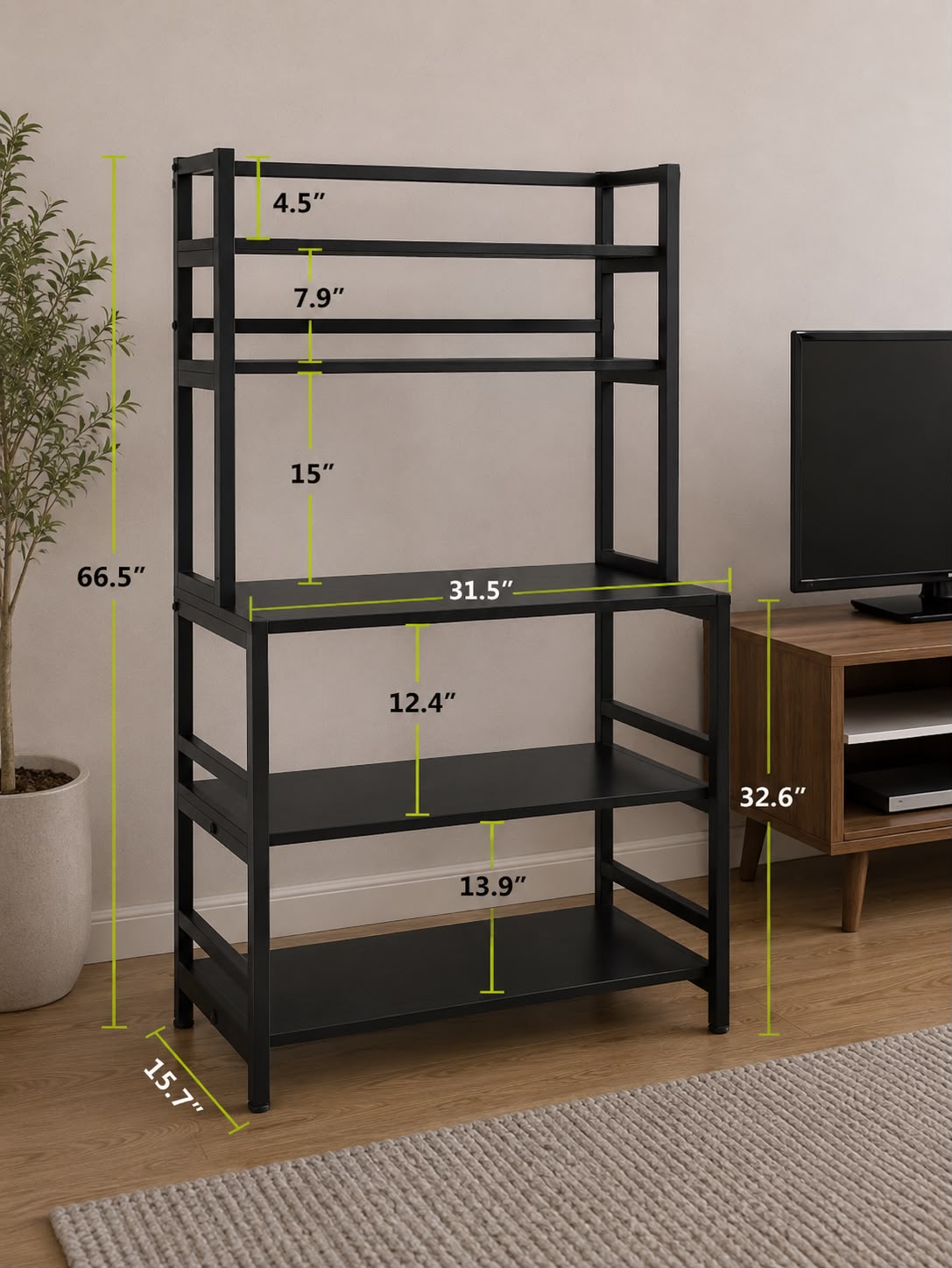 5-Tier Kitchen Bakers Rack