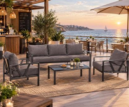 Modern Outdoor Patio Sofa Set with Coffee Table